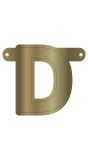 Banner letter D metallic goud