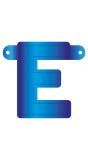 Banner letter E blauw