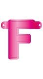 Banner letter F magenta