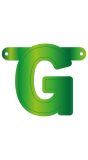 Banner letter G lime groen