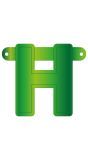 Banner letter H lime groen