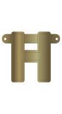 Banner letter H metallic goud