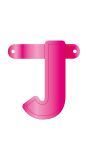 Banner letter J magenta