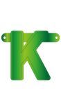 Banner letter K lime groen