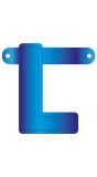 Banner letter L blauw