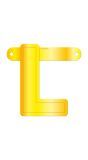 Banner letter L geel
