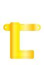 Banner letter L geel