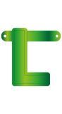 Banner letter L lime groen