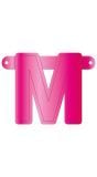 Banner letter M magenta