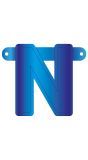 Banner letter N blauw