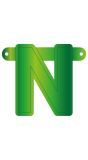 Banner letter N lime groen