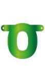 Banner letter O lime groen