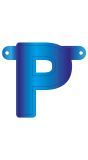 Banner letter P blauw