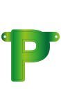 Banner letter P lime groen