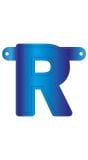 Banner letter R blauw