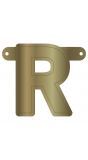 Banner letter R metallic goud