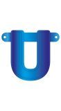 Banner letter U blauw