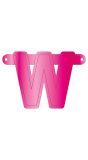 Banner letter W magenta