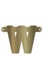 Banner letter W metallic goud