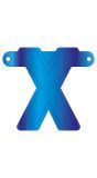 Banner letter X blauw