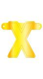 Banner letter X geel