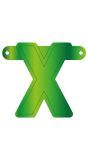 Banner letter X lime groen