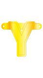 Banner letter Y geel