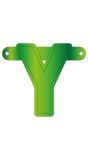 Banner letter Y lime groen