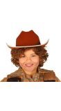 Basic cowboyhoed bruin kinderen