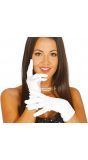 Basic korte handschoenen wit