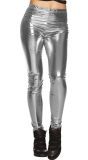 Basic legging zilver glimmend