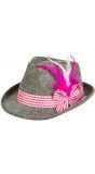 Beiers oktoberfest hoed roze