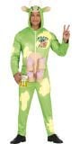 Bier koe onesie groen outfit dames