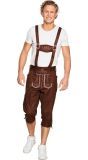 Bierfeest lederhosen bruin lang