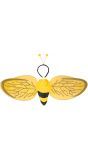 Bijen vleugels met sprieten