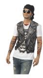 Biker shirt met tatoeages