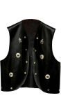 Biker vest zwart