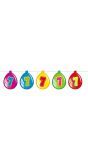 Birthday 7 jaar ballonnen slinger 10 meter