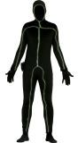 Black light lichtgevende morphsuit