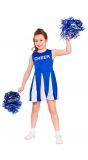 Blauw cheerleader pakje kind