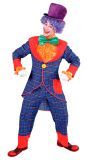 Blauw clowns kostuum man