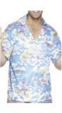 Blauw hawaii heren shirt