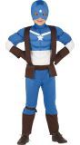 Blauw marvel superheld pak jongens