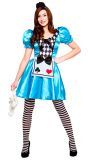 Blauwe Alice in wonderland jurk