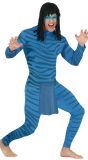 Blauwe Avatar outfit man
