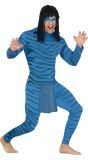 Blauwe Avatar outfit man