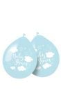 Blauwe babyshower jongen ballonnen 8 stuks