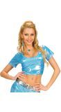 Blauwe disco jaren 70 top