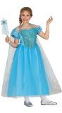 Blauwe Elsa Frozen prinses outfit meisjes