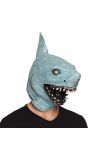 Blauwe haai masker latex